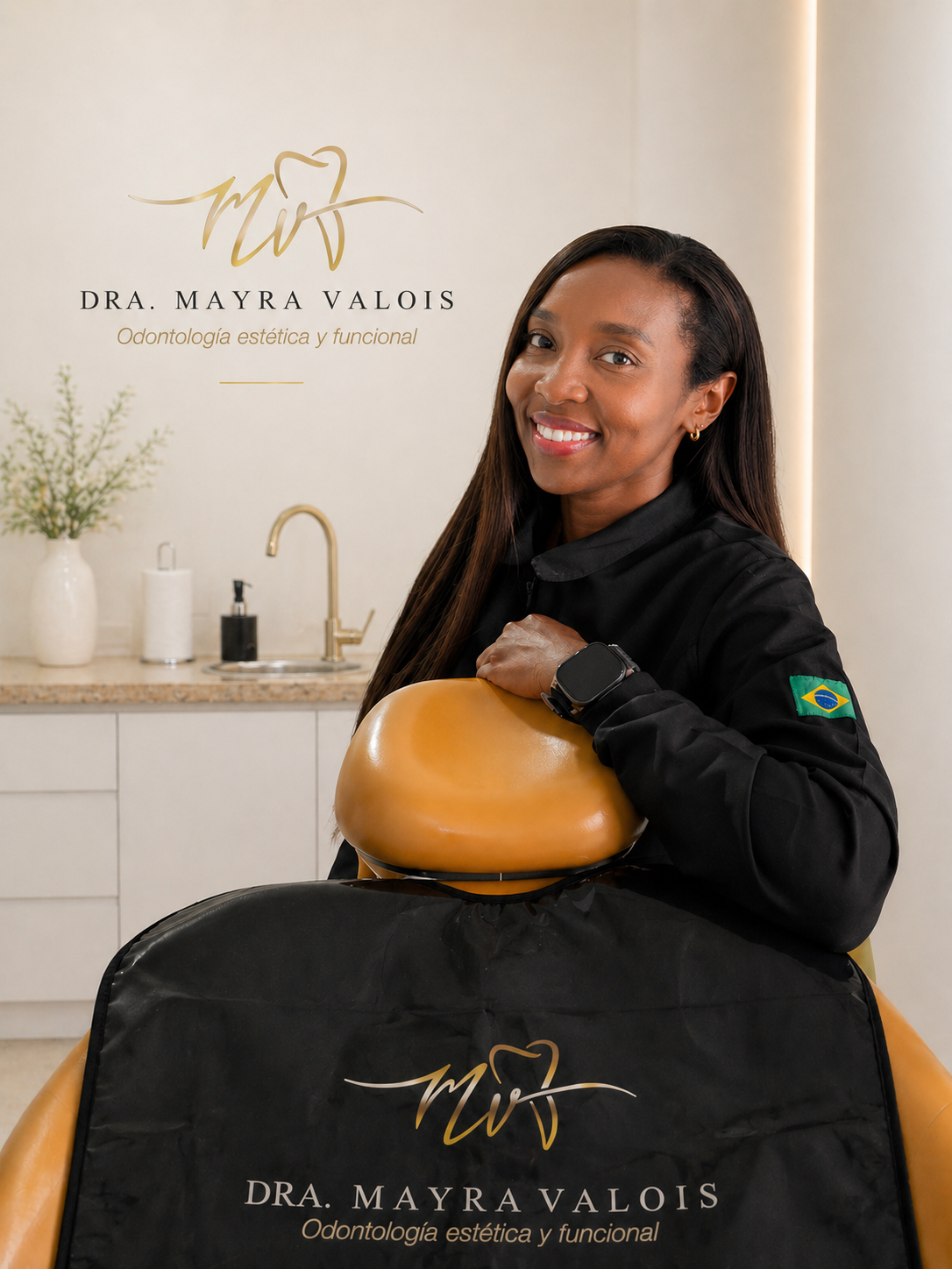 Dra. Mayra Valois en su consultorio dental